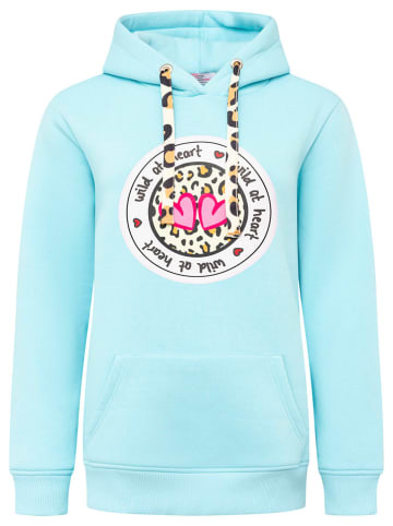 Zwillingsherz Hoodie "Kelly" in Türkis