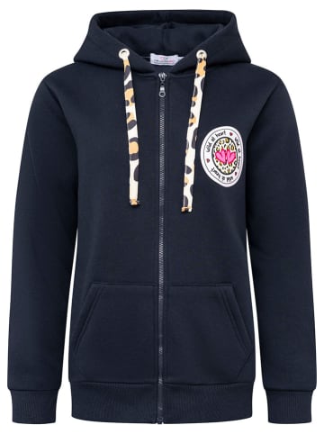 Zwillingsherz Sweatjacke "Leo Doppelherz" in Dunkelblau