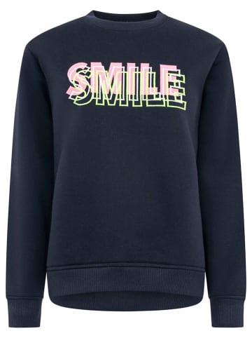 Zwillingsherz Bluza "Smile" w kolorze granatowym