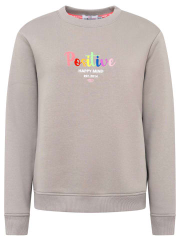 Zwillingsherz Sweatshirt "Positive Rainbow" in Grau