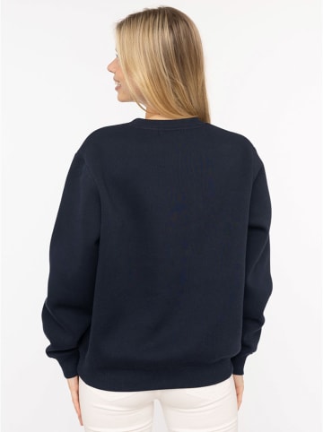 Zwillingsherz Sweatshirt "Happy Vibes" donkerblauw