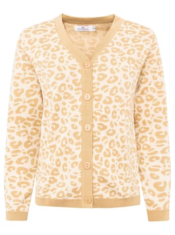 Zwillingsherz Cardigan "Gestrickter-Leo" in Beige
