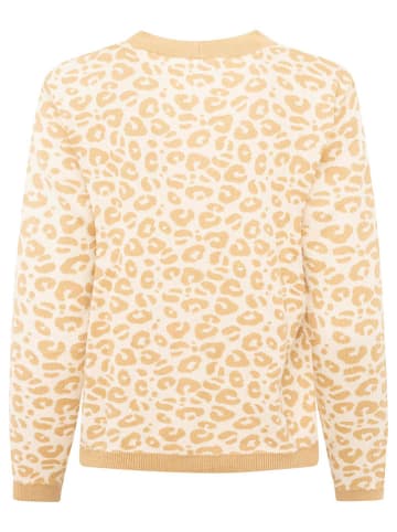 Zwillingsherz Cardigan "Gestrickter-Leo" in Beige
