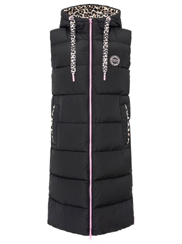 Zwillingsherz Doorgestikte bodywarmer "Wild Hearts" zwart