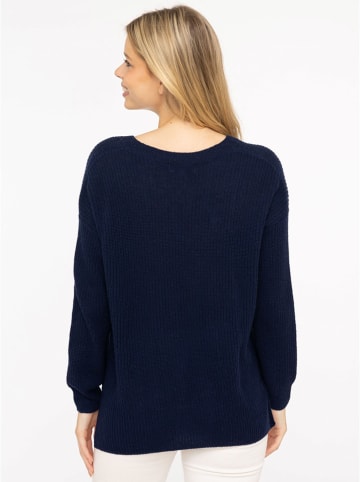 Zwillingsherz Kaschmir-Pullover in Dunkelblau