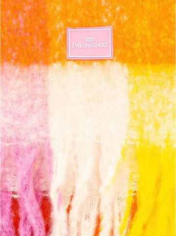 Zwillingsherz Schal in Bunt - (L)240 x (B)41 cm