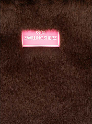 Zwillingsherz Henkeltasche in Braun - (B)33 x (H)23 cm