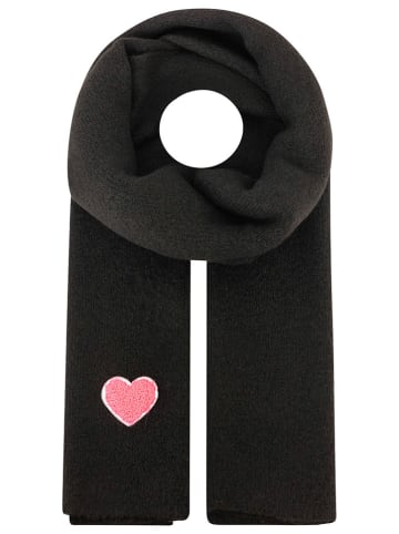 Zwillingsherz Schal "Herz" in Schwarz - (L)35 x (B)48 cm