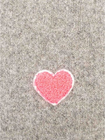 Zwillingsherz Szal "Heart" w kolorze szarym - 35 x 48 cm