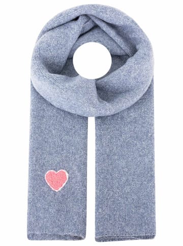 Zwillingsherz Sjaal "Herz" lichtblauw - (L)35 x (B)48 cm