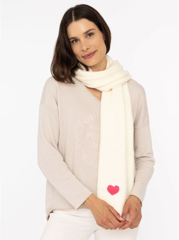 Zwillingsherz Schal "Herz" in Creme - (L)35 x (B)48 cm