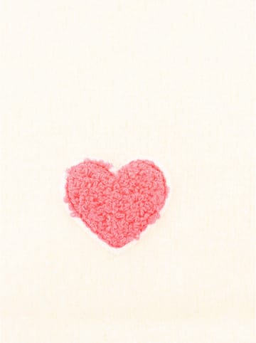 Zwillingsherz Szal "Heart" w kolorze kremowym - 35 x 48 cm
