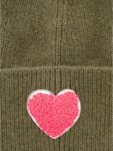 Zwillingsherz Czapka "Heart" w kolorze khaki