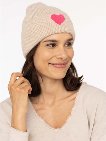 Zwillingsherz Mütze "Flausch-Herz" in Beige
