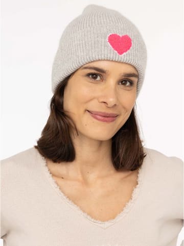 Zwillingsherz Mütze "Flausch-Herz" in Beige