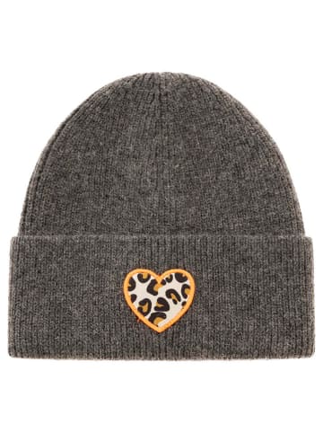 Zwillingsherz Czapka "Leo Heart" w kolorze szarym