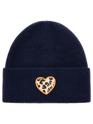 Zwillingsherz Czapka "Leo Heart" w kolorze granatowym