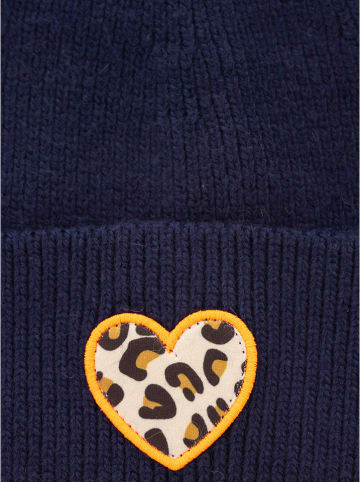 Zwillingsherz Czapka "Leo Heart" w kolorze granatowym