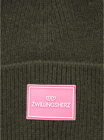 Zwillingsherz Czapka "Zwillingsherz" w kolorze khaki