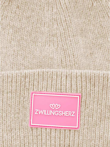 Zwillingsherz Mütze "Zwillingsherz" in Beige