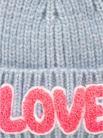Zwillingsherz Muts "Love" lichtblauw