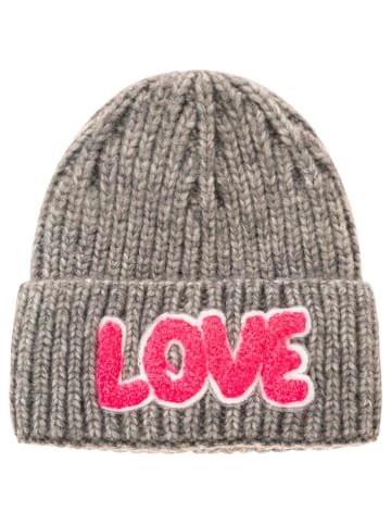 Zwillingsherz Czapka "Love" w kolorze szarym