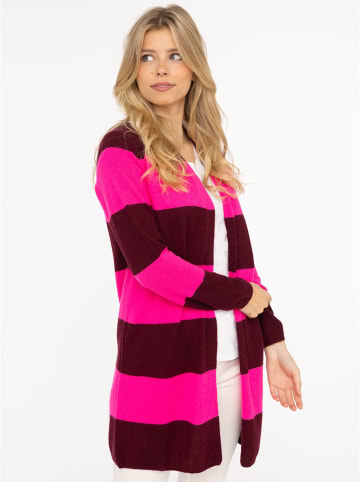 Zwillingsherz Kardigan w kolorze różowo-bordowym