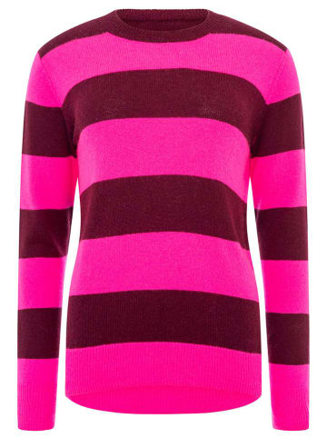 Zwillingsherz Kaschmir-Pullover in Pink/ Bordeaux