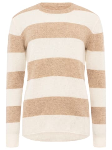 Zwillingsherz Kaschmir-Pullover in Beige/ Creme