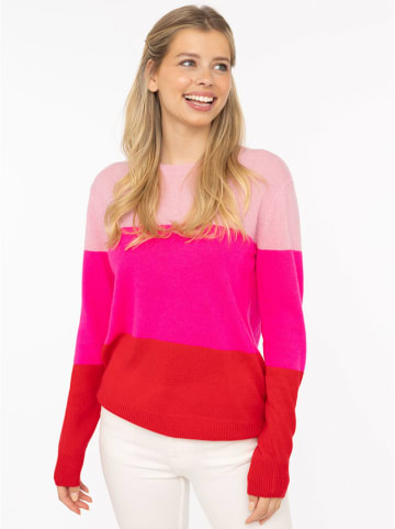 Zwillingsherz Kaschmir-Pullover in Pink/ Rot/ Rosa