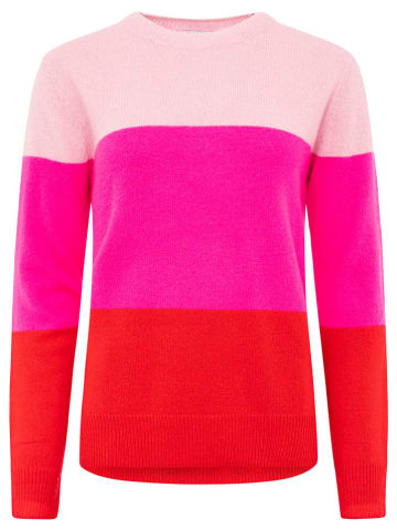 Zwillingsherz Kaschmir-Pullover in Pink/ Rot/ Rosa