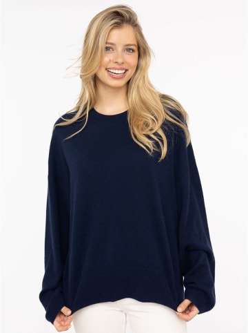 Zwillingsherz Kaschmir-Pullover in Dunkelblau