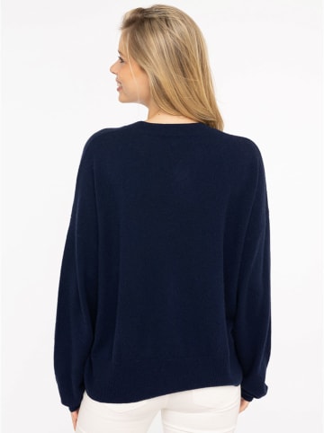 Zwillingsherz Kaschmir-Pullover in Dunkelblau