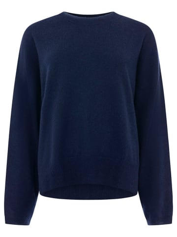 Zwillingsherz Kaschmir-Pullover in Dunkelblau