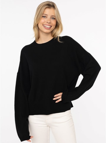Zwillingsherz Kaschmir-Pullover in Schwarz