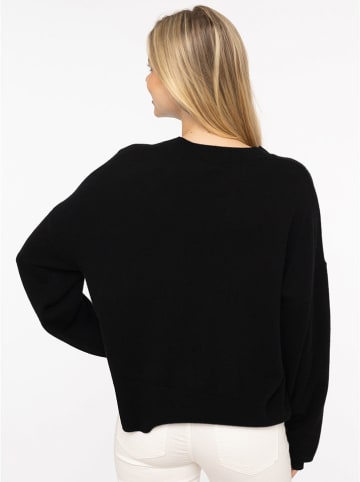 Zwillingsherz Kaschmir-Pullover in Schwarz