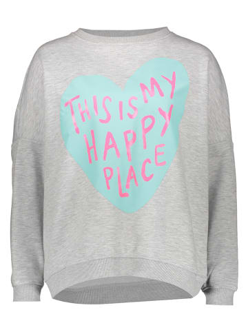 miss goodlife Sweatshirt "This is my happy place" in Grau