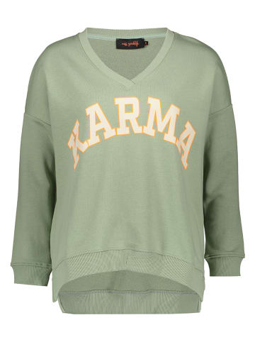 miss goodlife Sweatshirt "Karma" in Oliv