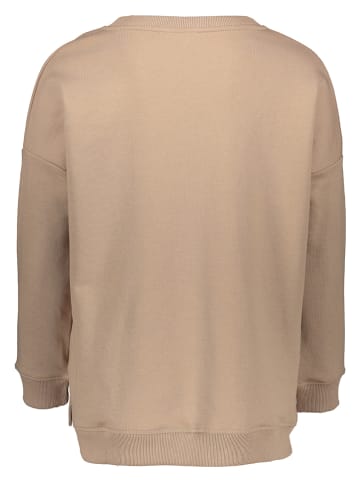 miss goodlife Sweatshirt "Peace Love & Happiness" in Beige