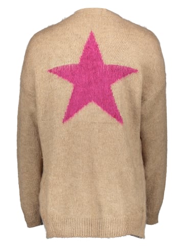 miss goodlife Cardigan "Star" in Beige/ Pink