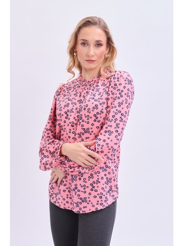 Marks & Spencer Bluzka w kolorze jasnoróżowo-granatowym