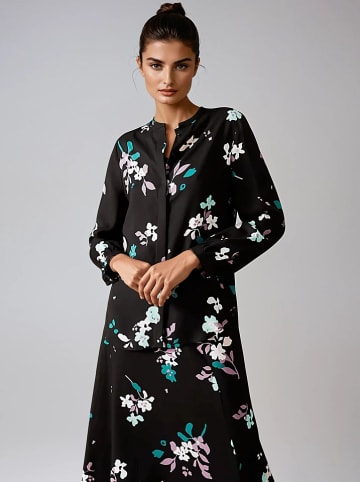 Marks & Spencer Bluse in Schwarz/ Weiß/ Türkis