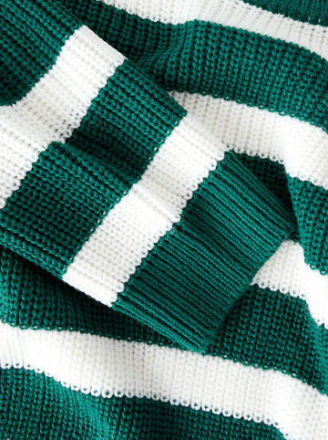 name it Pullover in Grün/ Weiß