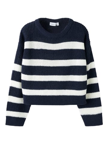 name it Sweter w kolorze granatowo-białym
