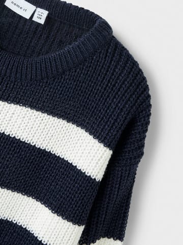name it Trui donkerblauw/wit