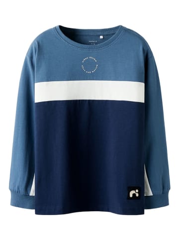 name it Longsleeve "Pofinte" in Hellblau/ Weiß/ Blau