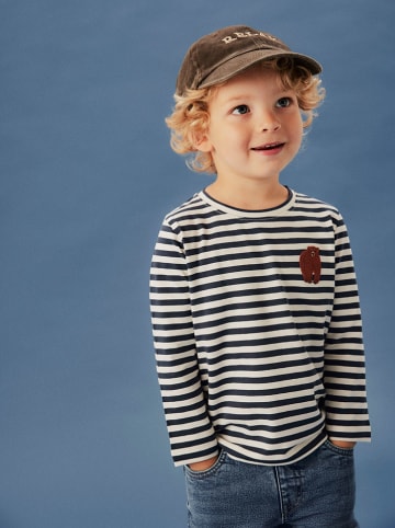 name it Longsleeve "Nitu" in Dunkelblau/ Weiß