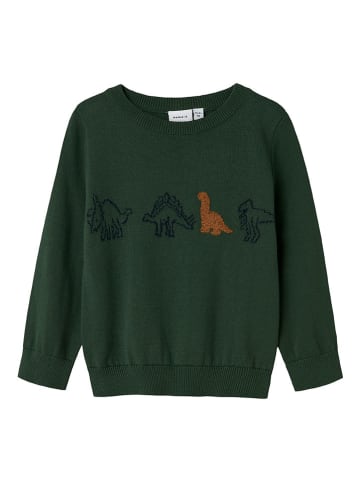 name it Sweter "Neville" w kolorze zielonym