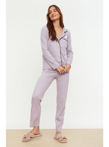 trendyol Pyjama Set in Lila