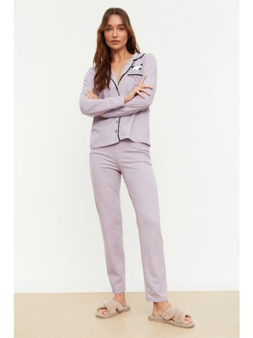 trendyol Pyjama Set in Lila